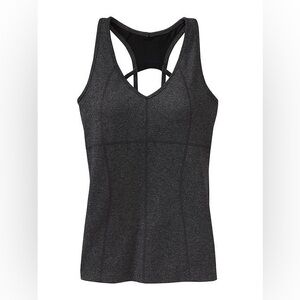 Athleta Equator Tank - Women's Small - gray heather built in bra yoga active top